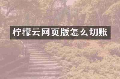 柠檬云网页版怎么切账