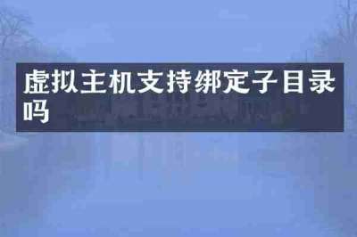 虚拟主机支持绑定子目录吗