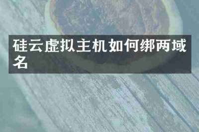 硅云虚拟主机如何绑两域名