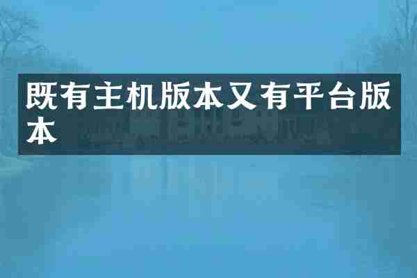 既有主机版本又有平台版本