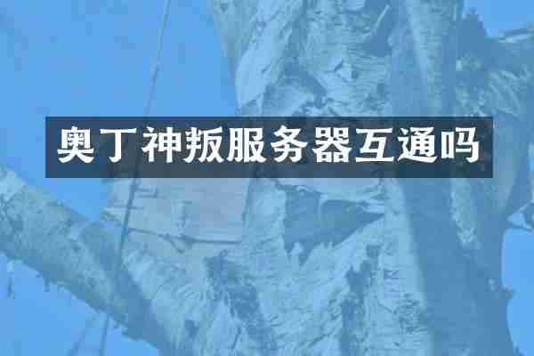 奥丁神叛服务器互通吗