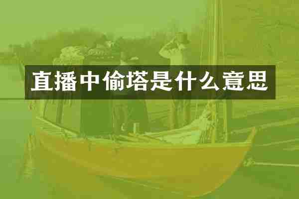 直播中偷塔是什么意思