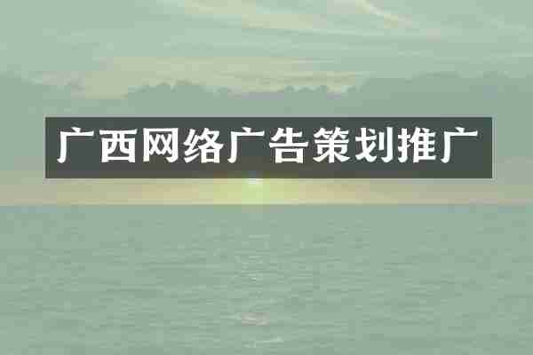 广西网络广告策划推广