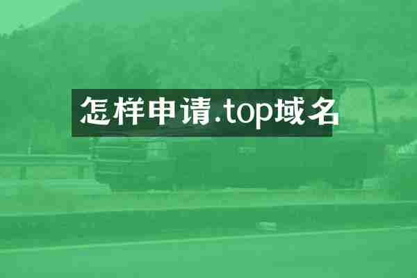 怎样申请.top域名