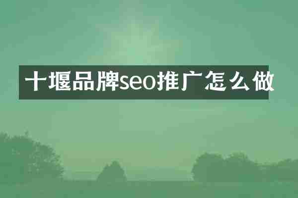 十堰品牌seo推广怎么做
