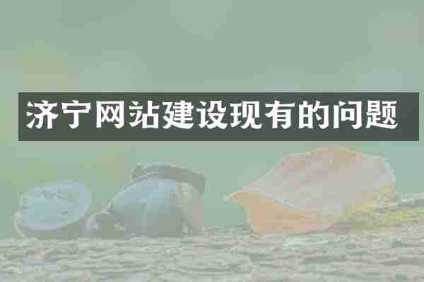 济宁网站建设现有的问题