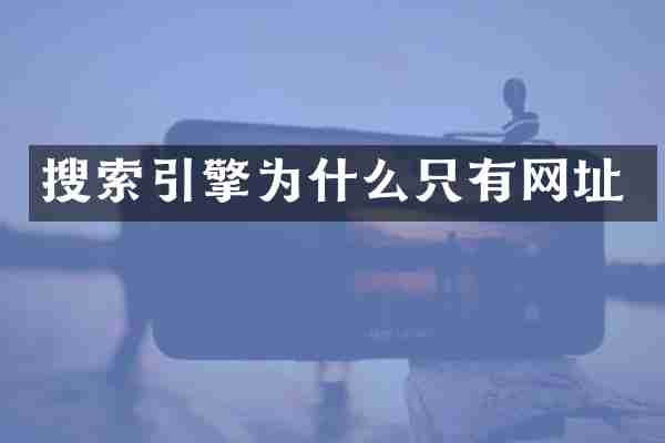 搜索引擎为什么只有网址