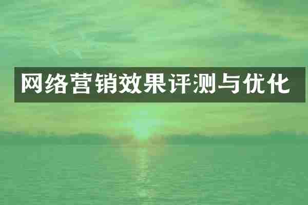 网络营销效果评测与优化