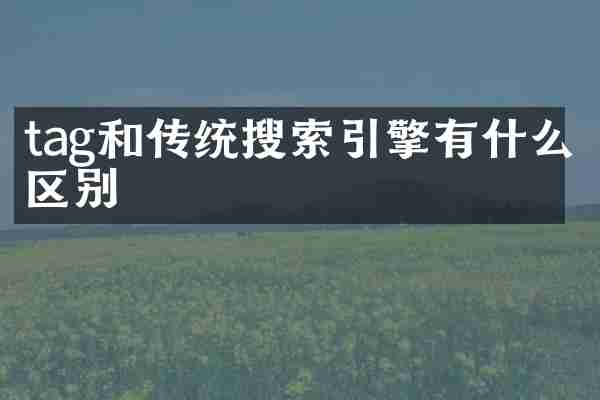 tag和传统搜索引擎有什么区别