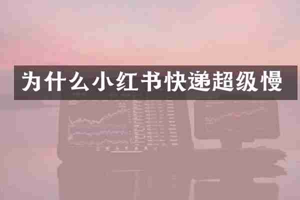 为什么小红书快递超级慢