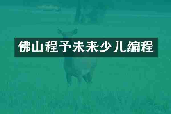 佛山程予未来少儿编程