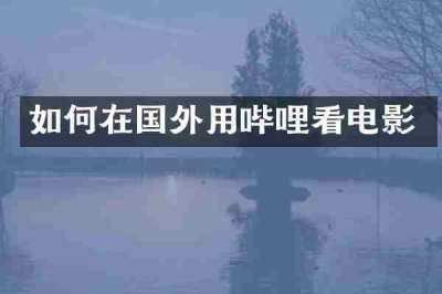 如何在国外用哔哩看电影