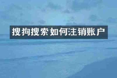 搜狗搜索如何注销账户