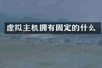 虚拟主机拥有固定的什么