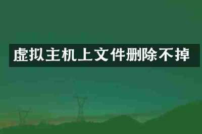 虚拟主机上文件删除不掉