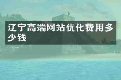 辽宁高端网站优化费用多少钱
