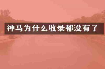 神马为什么收录都没有了