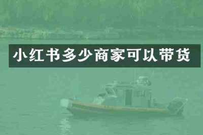 小红书多少商家可以带货