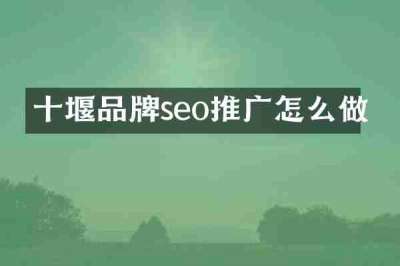 十堰品牌seo推广怎么做