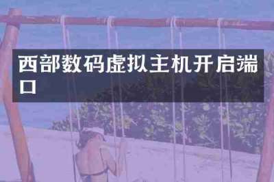 西部数码虚拟主机开启端口