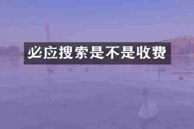必应搜索是不是收费