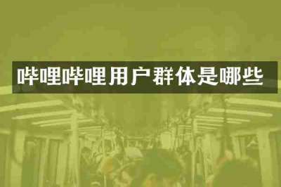 哔哩哔哩用户群体是哪些