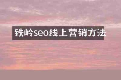 铁岭seo线上营销方法