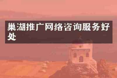 巢湖推广网络咨询服务好处