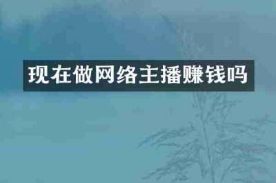 现在做网络主播赚钱吗