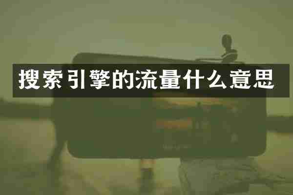 搜索引擎的流量什么意思