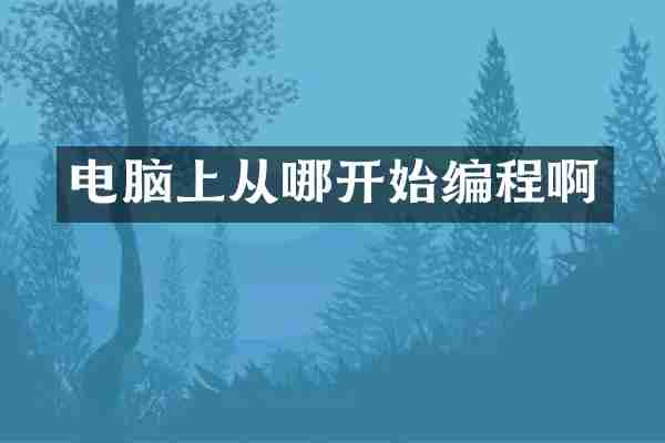 电脑上从哪开始编程啊