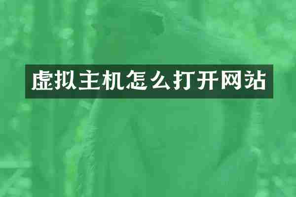 虚拟主机怎么打开网站