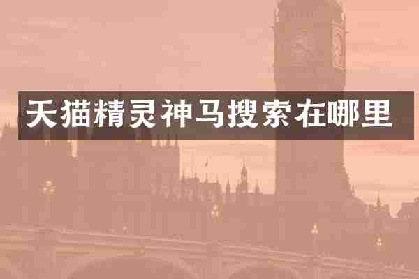 天猫精灵神马搜索在哪里