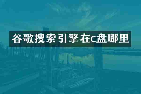 谷歌搜索引擎在c盘哪里