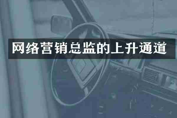 网络营销总监的上升通道