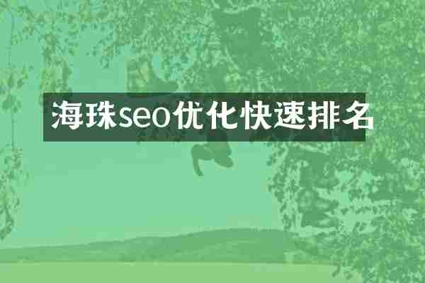 海珠seo优化快速排名