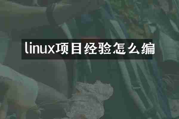 linux项目经验怎么编