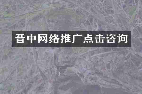 晋中网络推广点击咨询