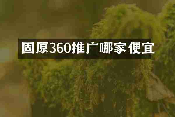 固原360推广哪家便宜