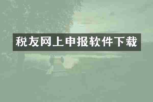 税友网上申报软件下载