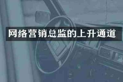 网络营销总监的上升通道