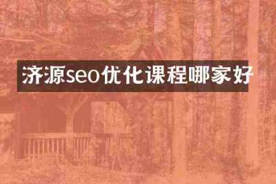 济源seo优化课程哪家好