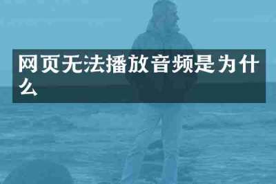 网页无法播放音频是为什么