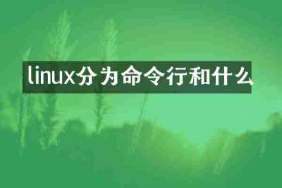 linux分为命令行和什么