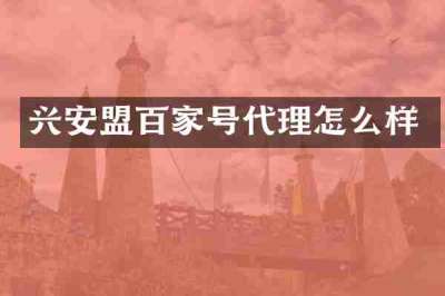 兴安盟百家号代理怎么样