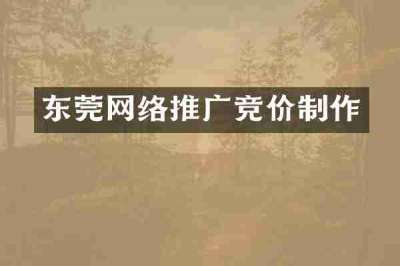 东莞网络推广竞价制作