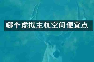 哪个虚拟主机空间便宜点