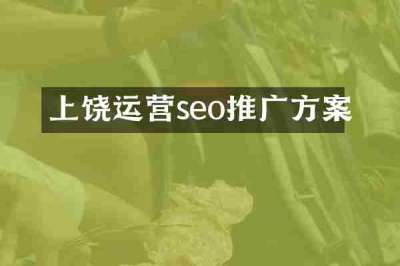 上饶运营seo推广方案