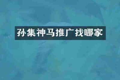 孙集神马推广找哪家