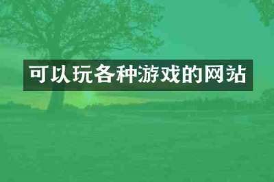 可以玩各种游戏的网站
